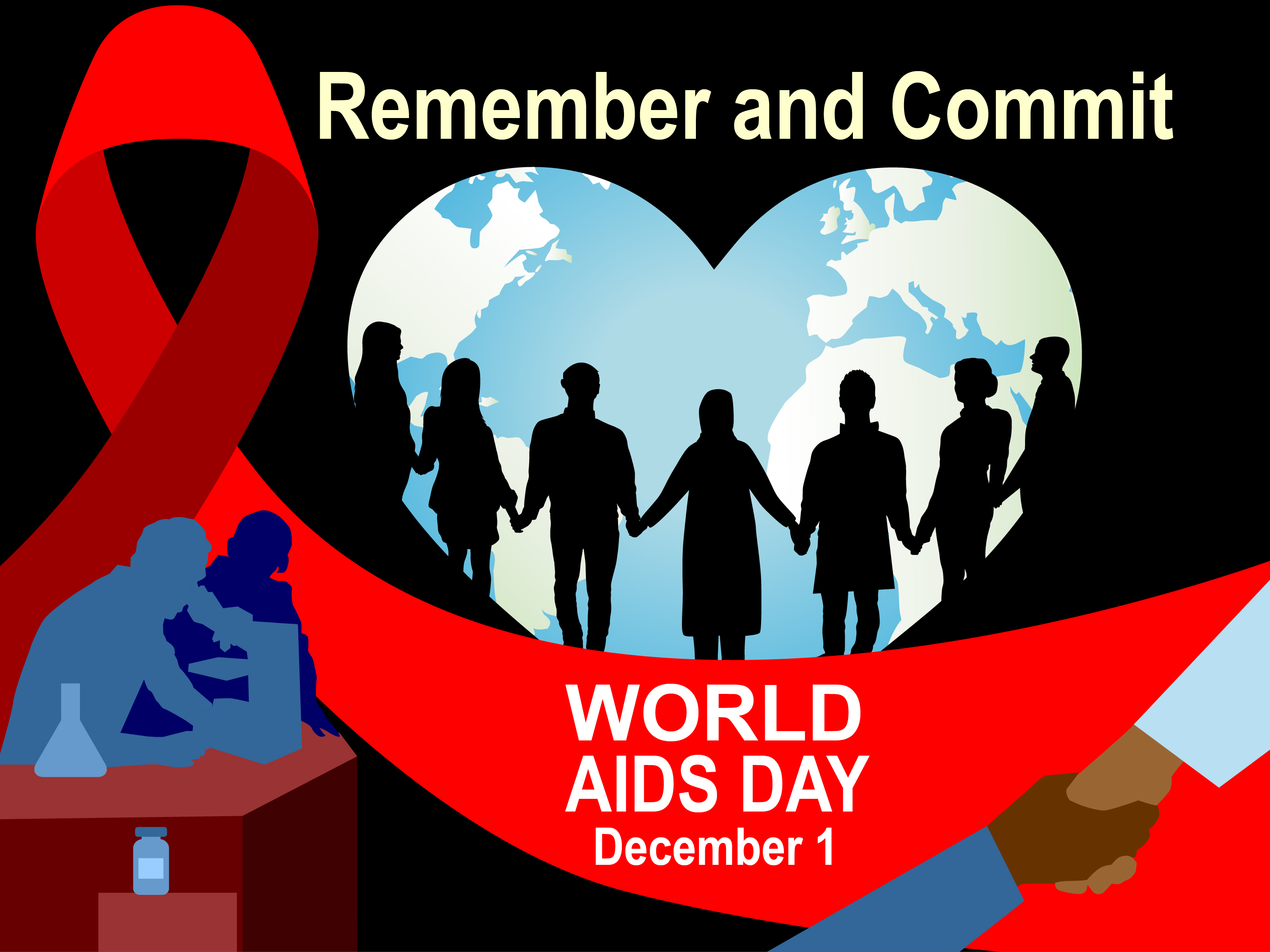 Remember and Commit. World AIDS Day, December 1