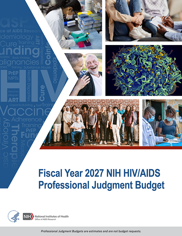 Fiscal Year 2027 NIH HIV/AIDS Professional Judgment Budget Poster