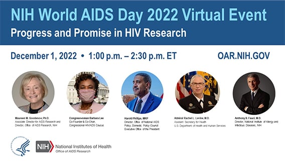 Speakers at World AIDS Day 2022 Virtual Event